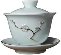 Taza de té porcelana,tazón chino,juego,tetera, gaiwan,tazas Kung Fu,taza tradicional china Gaiwan 170 ml con tapa,sopera cerámica