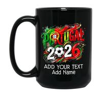 Taza De Té Portugal Negro Personalizado Tazas Desayuno Para 330ML