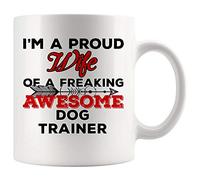 Taza De Té Proud Wife Of Awesome Dog Trainer Tea Married Spouse Husband Animal Lover Dogs Cat Training Rescue Presents Anniversary Thanksgiving Tazas De Cafe Tazas Desayuno Para 300ML