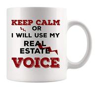 Taza De Té Real Estate Agent Keep Calm Or I Will You My Voice Best Realtor Sell Seller Graduation Most Awesome Tazas De Cafe Clásico Tazas Desayuno Ideal Taza Personalizada Para Cumpleaños 300ML