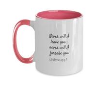 Taza De Té Religioso Nunca Te Dejaré Nunca Te Desampararé Tazas De Cafe Ideal Taza Personalizada Clásico Tazas Desayuno Para Regalo Oficina Cumpleaños 330ML
