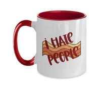 Taza De Té Retro Odio A La Gente Sarcástico Mordaza Amiga Hermana Compañera De Trabajo Descarada Divertida Rojo Taza Personalizada Ideal Tazas De Cafe Clásico Tazas Desayuno Para Regalo 330ML