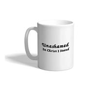Taza De Té Sin vergüenza, en Cristo permanezco firme, Dios. Taza De Regalo | Gamers 2 unidades-330ml Resistente Tazas De Café Ligero Tazas De Té Navidad Mujeres