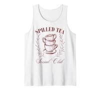 Taza de té Spilled Tea Social Club Vintage Coquette Girlycore Camiseta sin Mangas