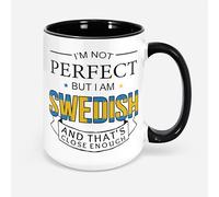 Taza De Té Sueco Divertido Sueco No Soy Perfecto, Pero Soy Sueco Y Eso Es Bastante Parecido Bandera Sueca Orgullo Sueco Soy De Suecia Tazas Desayuno Ideal Tazas De Cafe Para 330Ml