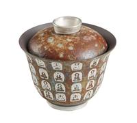 Taza de té Taza de té Gaiwan estilo Zen chino, cafetera de té individual, tazón de té de cerámica Retro for el hogar, taza de té de ocio Contenedor de Remojo