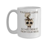 Taza De Té Touch My And I Will Drink It From Your Skull Skeleton Don'T Touch My Offensive Tazas Desayuno Clásico Tazas De Cafe Ideal Taza Personalizada Para Uso Diario Cumpleaños 300ML