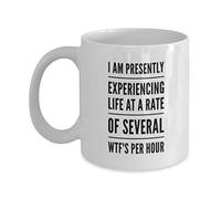 Taza De Té Trabajadores Esenciales: Actualmente Estoy Viviendo La Vida A Un Ritmo De Varios "Wtfs" Por Hora. Taza Personalizada Ideal Tazas De Cafe Clásico Tazas Desayuno Para Regalo 330ML