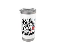 Taza de té y café Baby It's Cold Outside, divertida para invierno, con chocolate caliente Vaso térmico de acero inoxidable de doble pared
