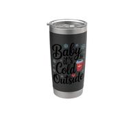 Taza de té y café Baby It's Cold Outside, divertida para invierno, con chocolate caliente Vaso térmico de acero inoxidable de doble pared