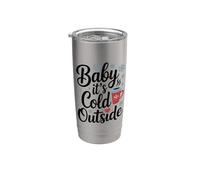 Taza de té y café Baby It's Cold Outside, divertida para invierno, con chocolate caliente Vaso térmico de acero inoxidable de doble pared