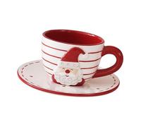 Taza de té y platillo creativo de Papá Noel para capuchino, regalo de cumpleaños, boda