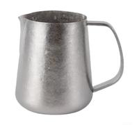 Taza de titanio 300ml 8.6x7.6cm Diseño ligero 300ml Titanio (plata) | Pared interior curvada, para impresionante para arte con leche, fácil creación de patrones, para grado barista, vertido suave