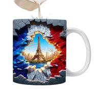 Taza de torre de París, taza de agua potable - Francia París torre taza de cerámica para café, té, leche, amantes de la bebida