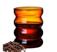 Taza de transparente de 300 ml - Copa de vino, agua de leche, café, cerveza | Vasos aptos para el lavavajillas para jugo, leche, champán, cóctel, taza de bebida elegante y codita