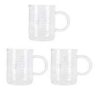 Taza de Vaso de Cafeína de 3 uds., Taza de Molécula de Cafeína de 16 Oz, Taza de Vidrio de Borosilicato con Asa para café, té con Leche