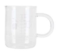 Taza De Vaso De Cafeína Taza De Molécula De Cafeína, 450 Ml Taza De Química De Vidrio De Borosilicato De 16 Onzas Tazas De Café Con Asa Y Medición Para Té, Café, Café Con Leche, Bebidas Frías Y Calien