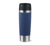 Taza de Viaje 0,5L TEFAL Classic Azul - Tapa de Rosca, Cierre Quick Press, Funda Suave, 100% Hermética, Mantiene Bebidas Calientes 6h y Frías 12h, Tapa 360° para Beber desde Cualquier Ángulo, N2022110
