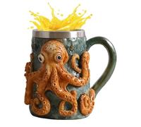 Taza de viaje - 160 ml de platos tazas seguras para beber | 13x7.5x12cm Diseño Artístico Apelación hecha a mano resina taza de café,for Hot Cold Ice Water Juice Latte Tea Beer Madre Papá