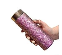 Taza de viaje aislada de 300 ml de doble pared de titanio puro, ligera para bebidas frías y calientes, ideal para uso diario y actividades al aire libre (300 ml, rosa)