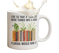 Taza de viaje café - Taza bibliotecaria, 325 ml, taza de cerámica para bebidas calientes o frías, decoración para el hogar, cocina, comedor, para mujeres, hombres y profesores, lectores bibliófilos