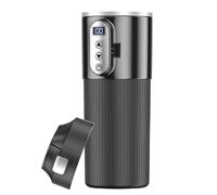 Taza de viaje calentada de 500 ml para coche, taza de café eléctrica de 12 V/24 V | Taza de café de acero inoxidable 304 para calefacción | Pantalla LCD de temperatura de agua calentada por agua para