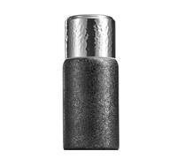 Taza de viaje de acero inoxidable 304 de doble pared con aislamiento al vacío y colador de té(430ml-black)