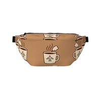 Taza de viaje para café con cintura para correr, soporte para teléfono sin rebote para gimnasio, bolsa cruzada impermeable con correa ajustable