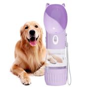 Taza de viaje para mascotas, taza de agua de viaje | Tazón de agua 2 en 1 con recipiente de comida para cachorros | Artículos de accesorios para mascotas, animales portátiles que beben alimentador par