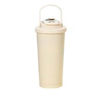 Taza de viaje - Taza aislada de 17 x 6 cm, taza de mango duradero, acero inoxidable con forro de cerámica, botella de agua para uso diario, oficina, escuela, viajes en coche, gimnasio, aventuras al