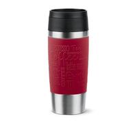 Taza de Viaje TEFAL Classic 0,36L Roja: Tapa de Rosca con Cierre Quick Press, Funda Suave, Reutilizable, 100% Hermética, Mantiene Bebidas Frías 8h y Calientes 4h, Tapa 360° - N2020410