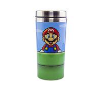 Taza de Viaje Warp Pipe de Super Mario - Producto oficial Nintendo, termo de acero inoxidable, mantiene bebidas frías o calientes, regalo retro para gamers