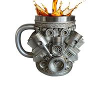 Taza De Viajes De Café: Taza De Viaje Con Aislamiento De Resina, Diseño De Estilo De Motor De Viaje Con Aislamiento Tipo De Motor Diseño | De Bebidas De Gran Satisfacción Incluso Para Escala