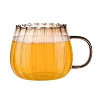 Taza De Vidrio-400 Ml De Té De Café De Calabaza Que No Se Deslizan | Propiedades De Fotomogos De Fiesta De Tazas De Café De Vidrio | Glassware Leche En Polvo Ideal Amigable Para El Té De Leche, Agua D