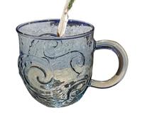Taza De Vidrio Wave - Taza De Café Diseño Océano 300 Ml | Tassee De Vidrio De Ola De Mar Hecho A Mano Mango Café Té Vino Playa Casa Cocina Oficina Regalo Para Amantes Del Océano Verr
