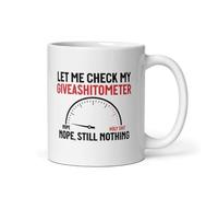 Taza Déjame Revisar Mi Giveashitómetro No, Todavía Nada Diseño Taza Te Vintage Mug Para Recuerdos Espresso Familiare