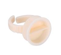 Taza del anillo del tatuaje, taza de la tinta del pigmento del anillo 100Pcs Taza del anillo del tatuaje de la ceja Microblading Pigment Holder Glue(L)