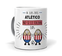 Taza del Atlético | A los Colchoneros No Se Le Tocan | Regalo para Aficionados | Frase Ser del Atlético | Cerámica | 350 ML
