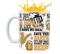 Taza del Día del Padre,Taza de regalo 3D del Día del Padre de cerámica | Barra de vidrio para té cerveza whisky | Familiar Picnic Camping Halloween Vacaciones