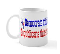 Taza Demócratas Contra Republicanos Coffee Mug Premium Taza De Cerámica Cerámica Tazas Para Oficina Hogar Cocina 330Ml