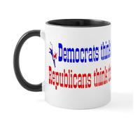 Taza Demócratas Contra Republicanos Tazas Elegante Tazas De Café Cerámica Taza De Cerámica Para Cocina Regalo Hogar 330Ml