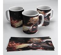 Taza Demon Slayer de Kyojuro Rengoku - Regalo para fans de la serie Kimetsu no Yaiba | Cerámica 355ml