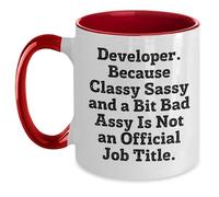 Taza Desarrollador. Porque Ser Elegante, Atrevido Y Un Poco Intrépido No Es Un Título Oficial. Coffee Mug Premium Mug Funny Taza De Cerámica For Hogar Desayuno Cocina 330Ml