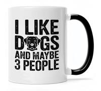 Taza Desayuno Amoureux Des Chiens, J'Aime Les Chiens Et Peut-Être 3 Personnes Elegancia Taza Diseño Taza De Porcelana Para Recuerdos Familiare Té