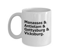 Taza Desayuno Batallas De La Guerra Civil Manassas Antietam Gettysburg Vicksburg Diseño Taza Cerámica Con Asa Mug Coffee Para Leche Recuerdos Té