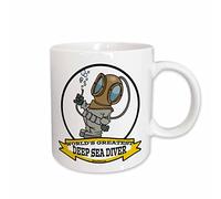 Taza Desayuno Dibujo Animado Del Mejor Buceador De Aguas Profundas Del Mundo Diseño Taza Café Divertido Tazas De Desayuno Para Decorar Oficina Leche