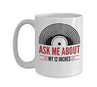 Taza Desayuno Disco De Vinilo Vintage Pregúntame Sobre Mi 12 Pulgadas Audiophile Resistente Taza Cerámica Elegancia Mug Coffee Para Decorar Familiare Amiga