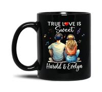 Taza Desayuno El Verdadero Amor Es Dulce Café Taza Personalizada Regalo Tazas Clásico Tazas Café Para Cumpleaños Maestras Profesoras 330 Ml