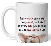 Taza Desayuno Gato Oriental De Pelo Corto Sentado Mirando Hacia Otro Lado Colorido Taza Café Diseño Mug Coffee Para Familiare Decorar Leche