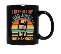 Taza Desayuno Guardo Todos Mis Chistes De Papá En Una Base De Datos De Papá Con Asa Taza Elegancia Mug Para Espresso Oficina Amiga